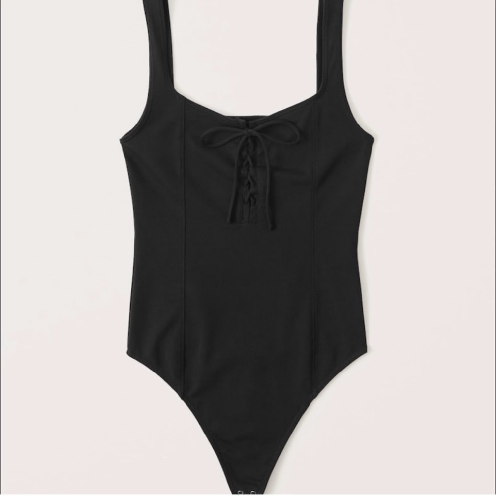 Abercrombie Black Sleeveless Bodysuit Small